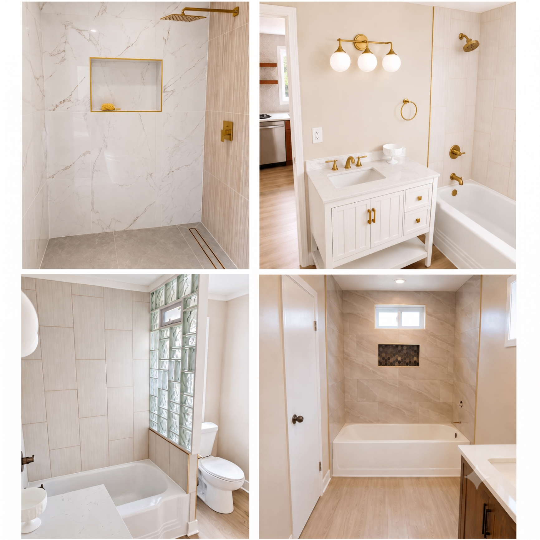 Bathroom tile & fixture upgrades